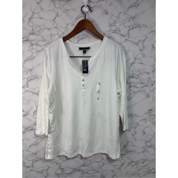 Karen Scott Women’s Plus Blouse Tops sz 0X NEW # G110 - Picture 2 of 6